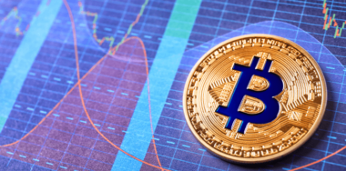Bitcoin coin in a chart graph screen
