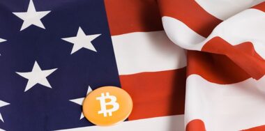 Cryptocurrency on US Flag