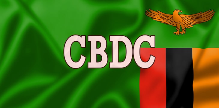 CBDC logo on Zambia flag
