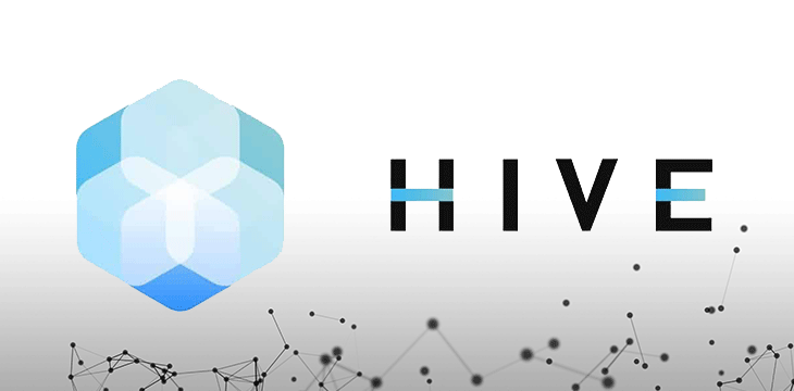 Hive logo with blockchain dots