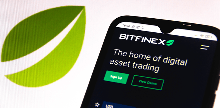 hoto illustration the Bitfinex web page seen displayed on a smartphone