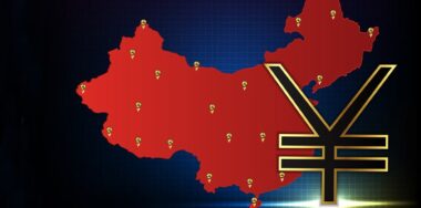 China digital Yuan with red China map