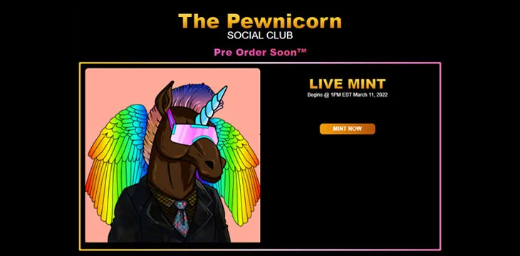 The Pewnicorn social club banner