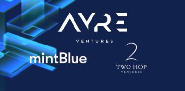 Mintblue, Ayre Ventures, Two Hop Ventures logo on the BSV Blockchain