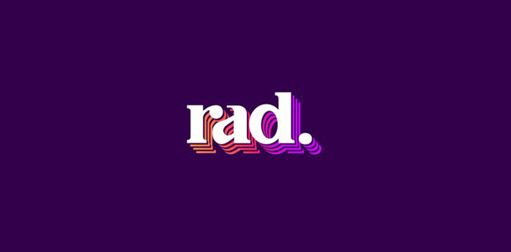 rad logo on a purple background