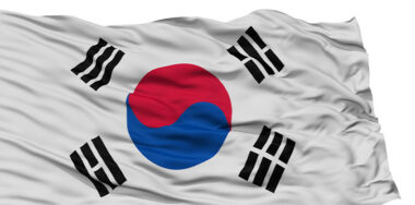 Isolated South Korea Flag