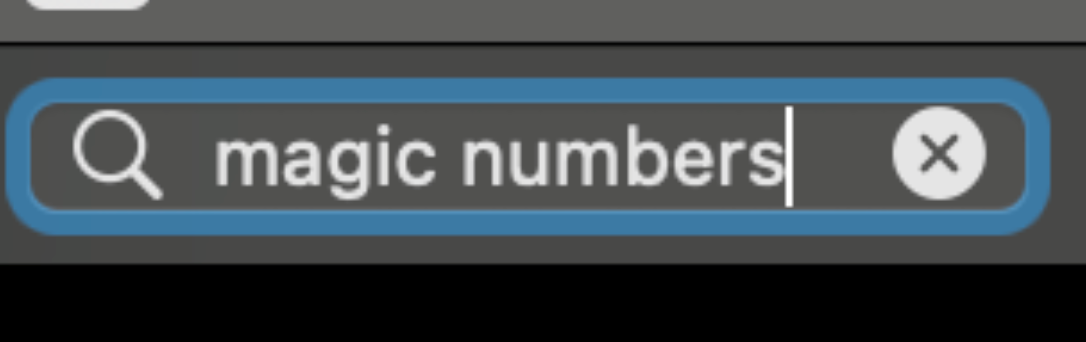 search for magic numbers
