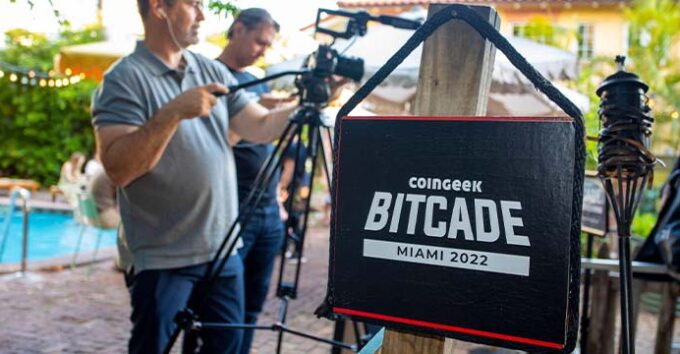 CoinGeek Bitcade Miami 2022 signage