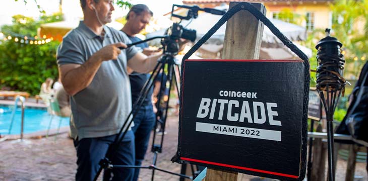 CoinGeek Bitcade Miami 2022 signage