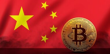bitcoin in a china flag