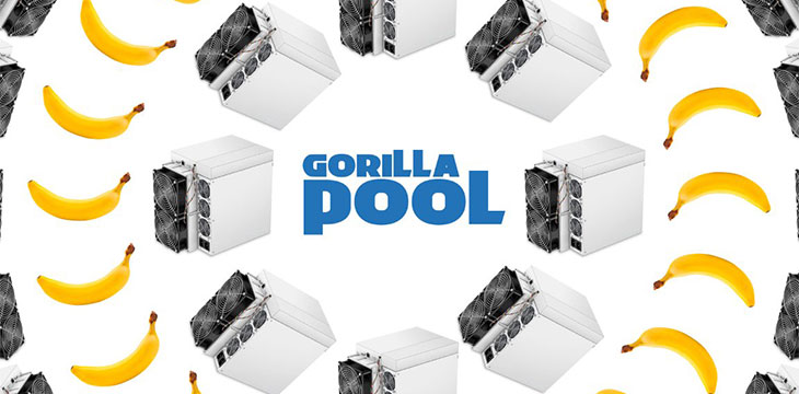 Gorilla Pool logo with bananas