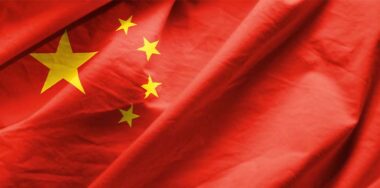 Closeup of Flag of china
