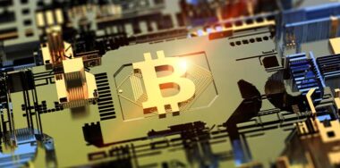 Bitcoin Cryptocurrency mining on Circuit Board Blockchain