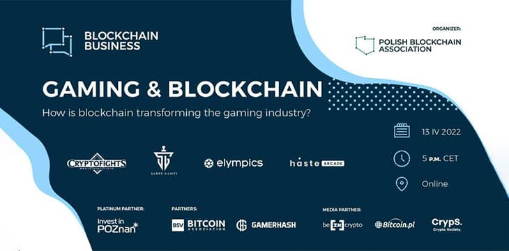 Gaming & Blockchain webinar event poster
