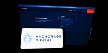 Anchorage digital logo on smartphone screen