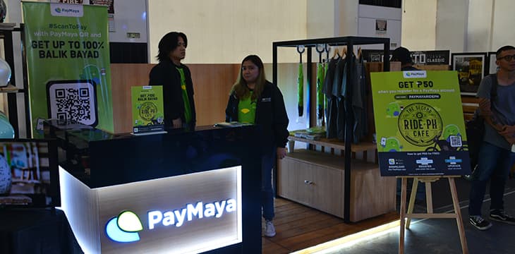 PayMaya booth at 2nd Ride Ph, Pasig Philippines