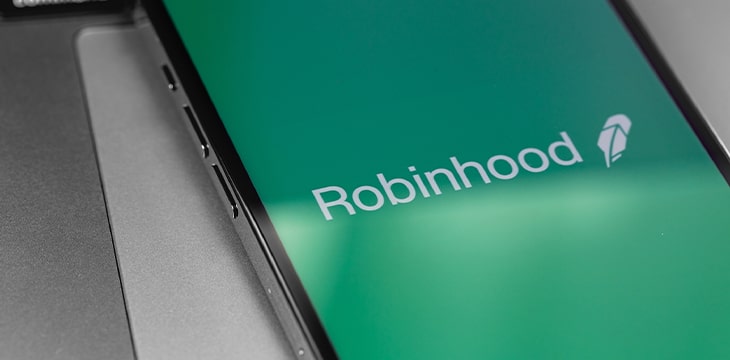 Robinhood mobile app on screen smartphone