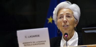 European Central Bank President Christine Lagarde in EU Parliament.