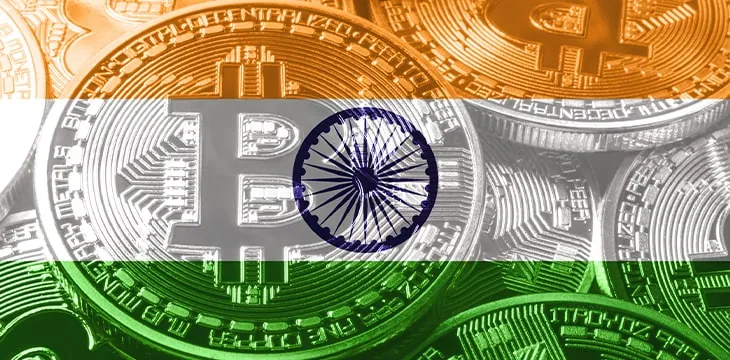 India bitcoin flag