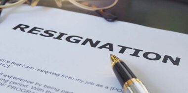 Resignation letter information with pen