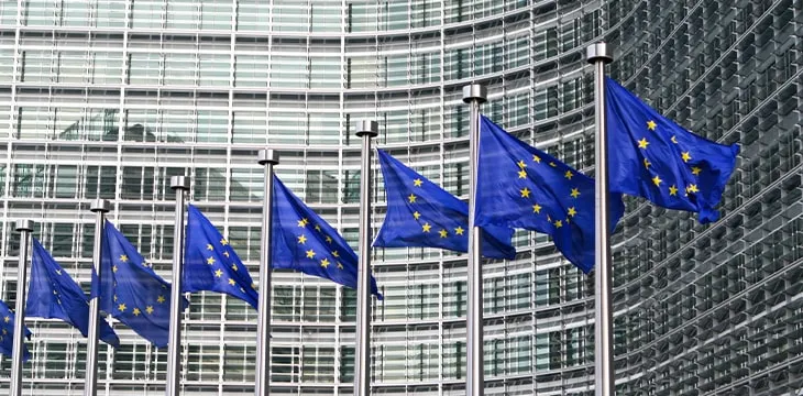 European flags in Brussels