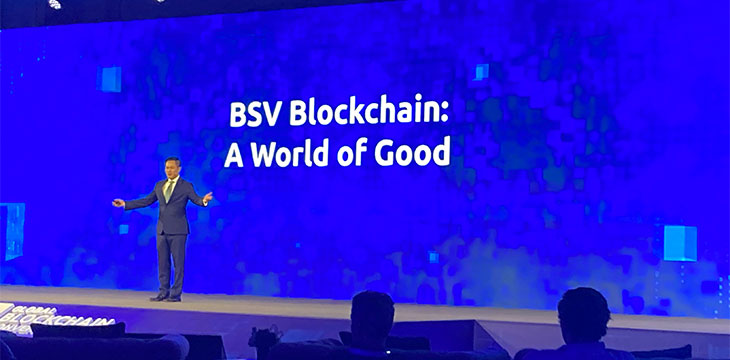 Jimmy Nguyen on stage: BSV Blockchain: A World of Good