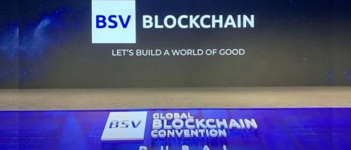 BSV Global Blockchain Convention in Dubai stage