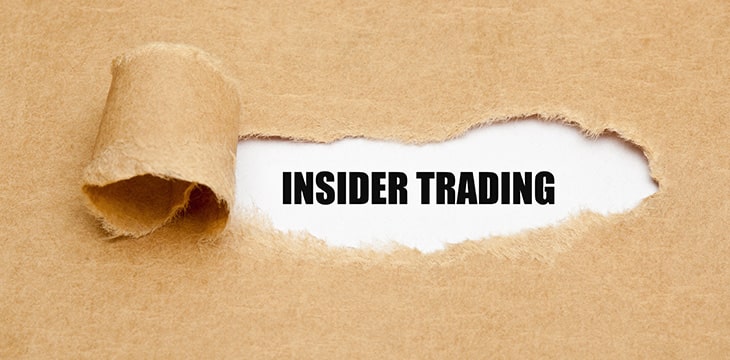 Insider Trading Torn Paper Concept