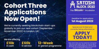 A call to blockchain startups for the London Satoshi Block Dojo Cohort 3