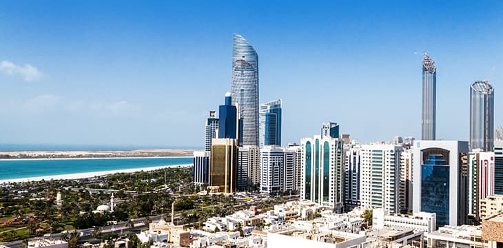 Abu Dhabi city landscape view.