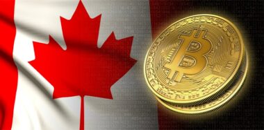 Canadian Flag and Bitcoin