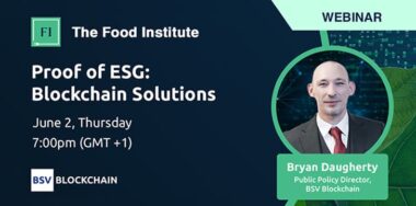 Proof of ESG: Blockchain Solutions webinar banner.