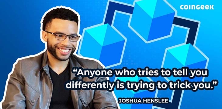 Joshua Henslee on Everything about BTC and ETH is a trick