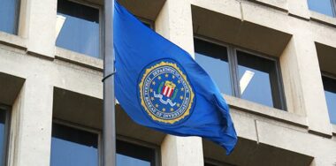 FBI flag on FBI Headquarters