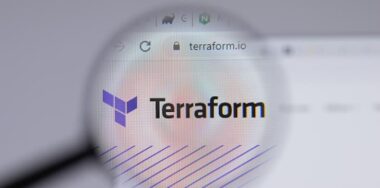 Terraform logo close-up on website page.