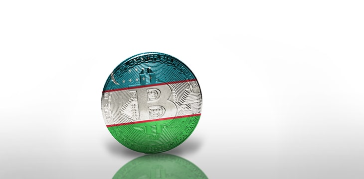 Uzbekistan Flag in Digital Currency