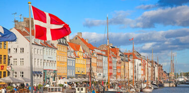 Denmark city with flag