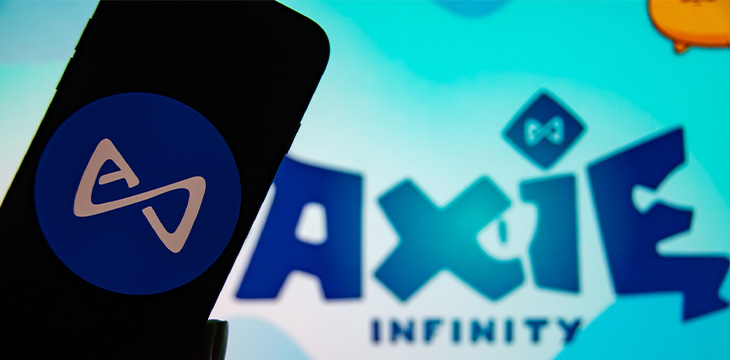 Axie Infinity logo on a mobile phone screen