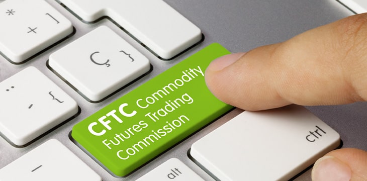 CFTC Commodity Futures Trading Commission on green key of a keyboard