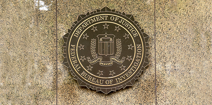 ederal Bureau of Investigation seal on the Headquarters.