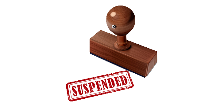 Suspended stamp