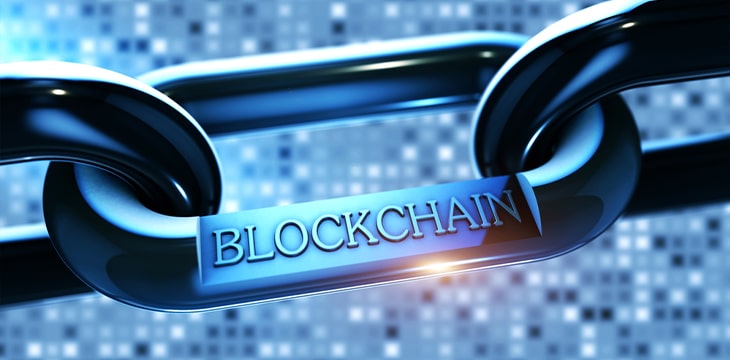 chain with blockchain text