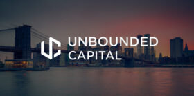 Unbounded Capital Logo Over New York Skyline