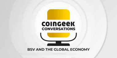 coingeek conversations logo and banner with text BSV and the global economy