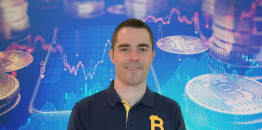 Roger Ver with cryptocurrency background