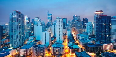 Makati skyline in Metro Manila Philippines