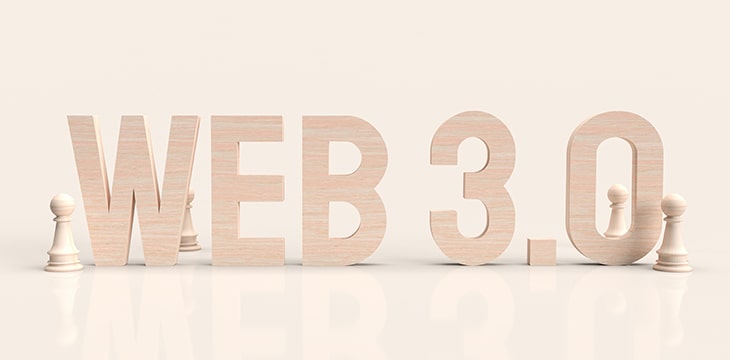 The Web 3.0 wood text