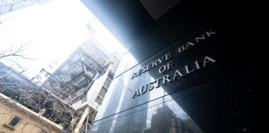 Reserve Bank of Australia printed on a granite wall