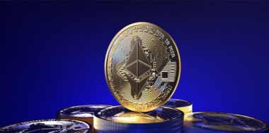 Ethereum coins on top of other cryptocurrency coins