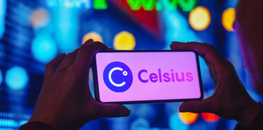 Celsius network logo on smart phone screen